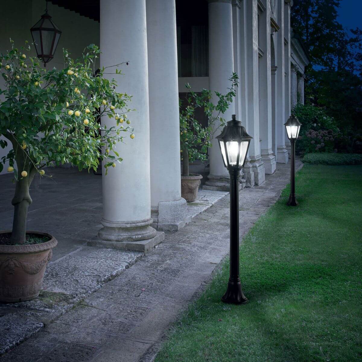 Lampadaire extérieur Dafne noir