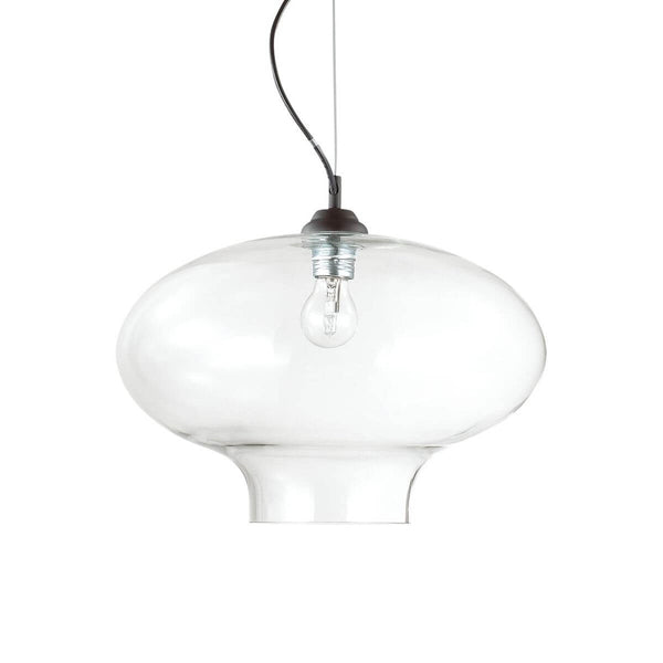 Suspension Bistro transparente, verre, Ø 40 cm