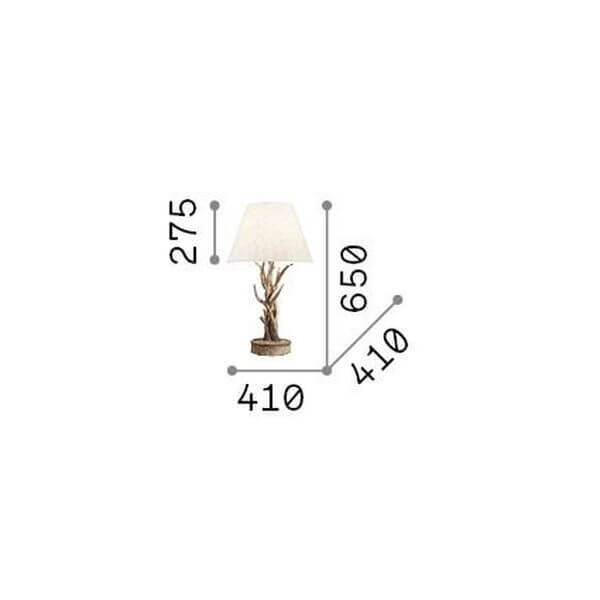 Lampe à poser Chalet beige, tissu