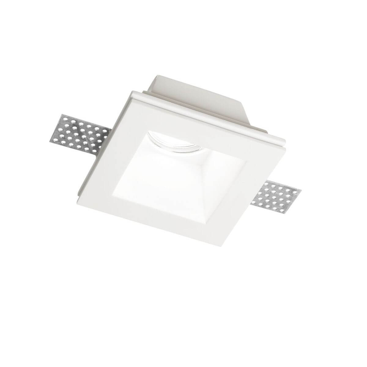 Spot encastrable Samba blanc, plâtre, L 11 cm