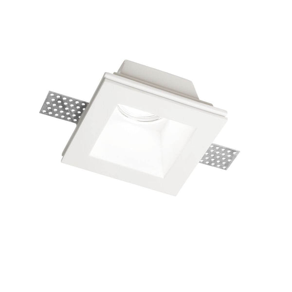 Spot encastrable Samba blanc, plâtre, L 11 cm