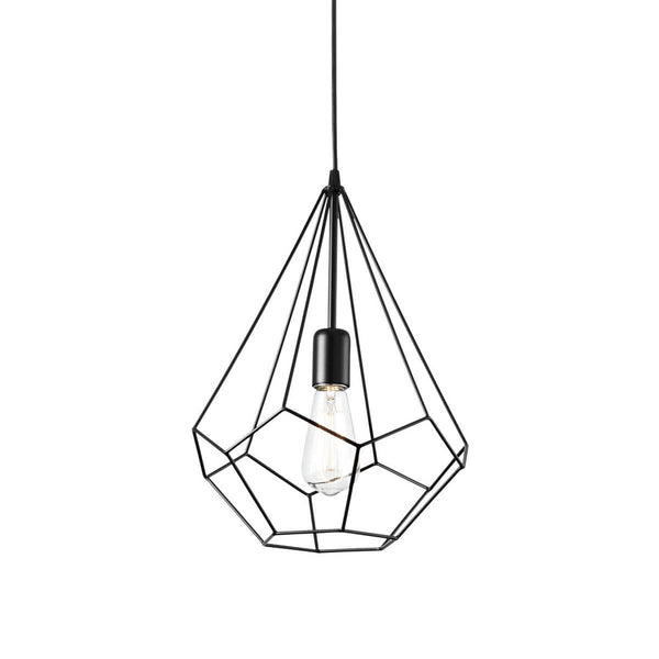 Suspension Ampolla noire, H 42 cm