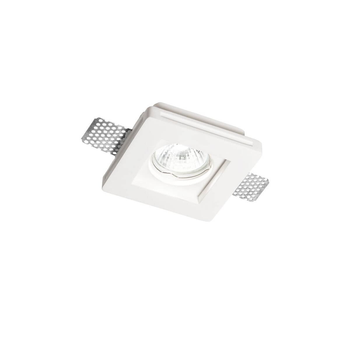 Spot encastrable Samba blanc, plâtre, L 10 cm