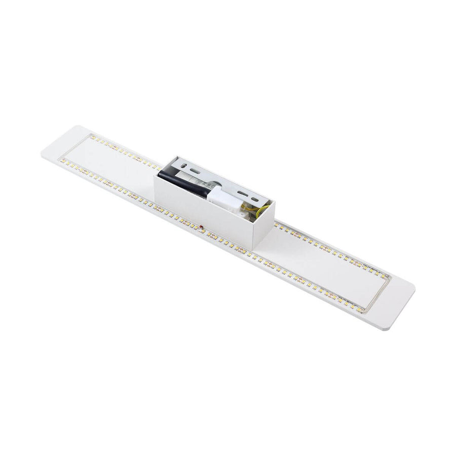 Vue arrière du luminaire dévoilant les LED et le boîtier d'alimentation