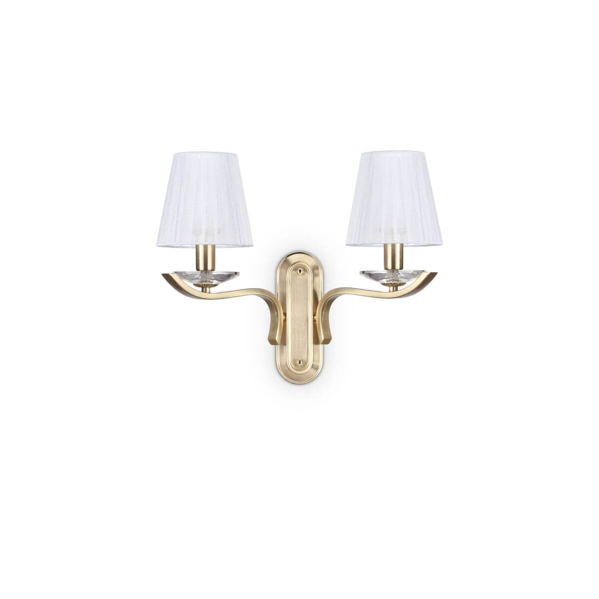 Applique murale Pegaso 2 lumières laiton, verre