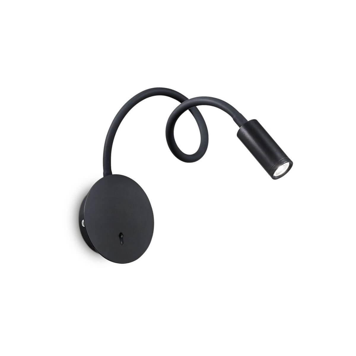 Applique murale Focus noire, Ø 8,5 cm