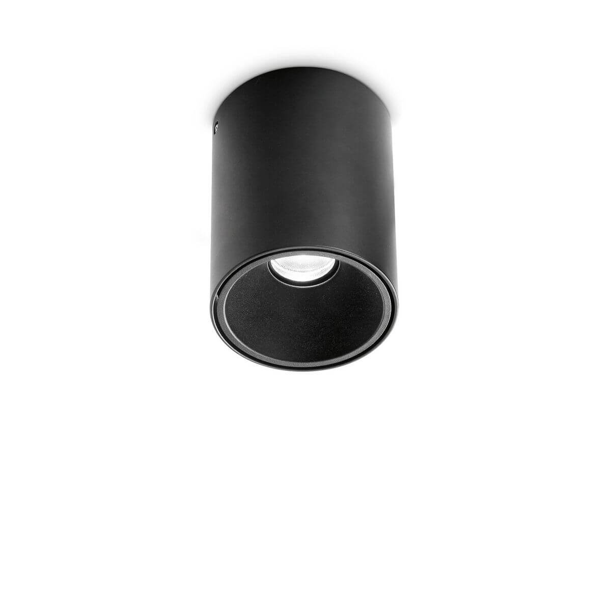 Plafonnier Nitro noir, Ø 8 cm
