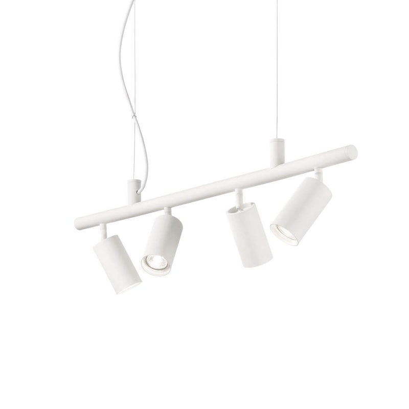 Suspension Dynamite 4 lumières blanche