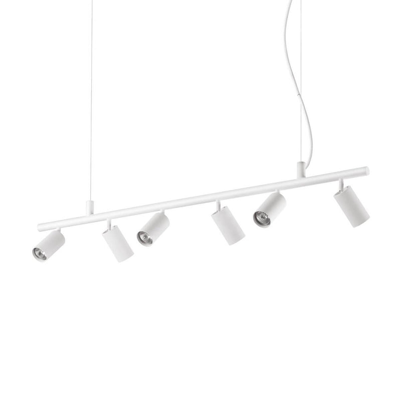 Suspension Dynamite 6 lumières blanche