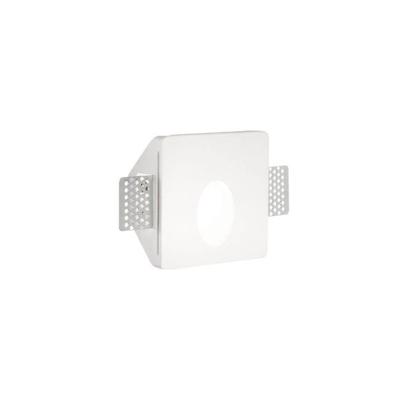 Spot encastrable Walky blanc, plâtre, L 10 cm