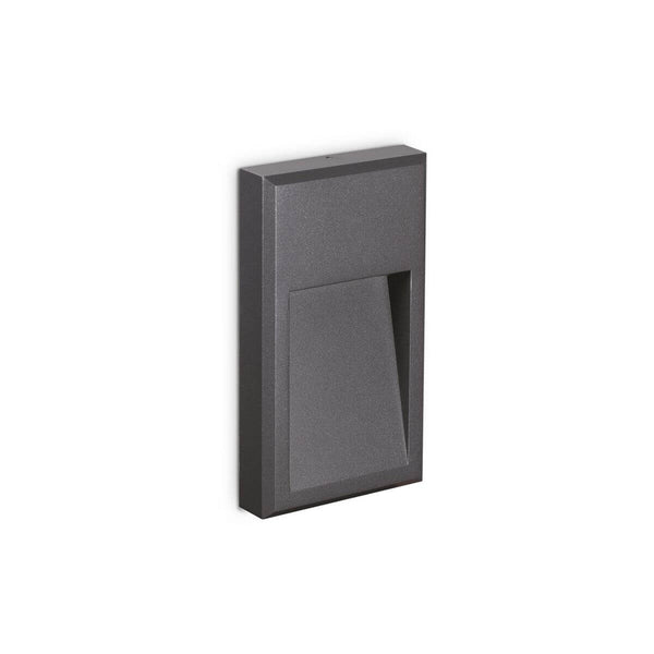 Applique extérieure Febe anthracite, verre, L 22,5 cm