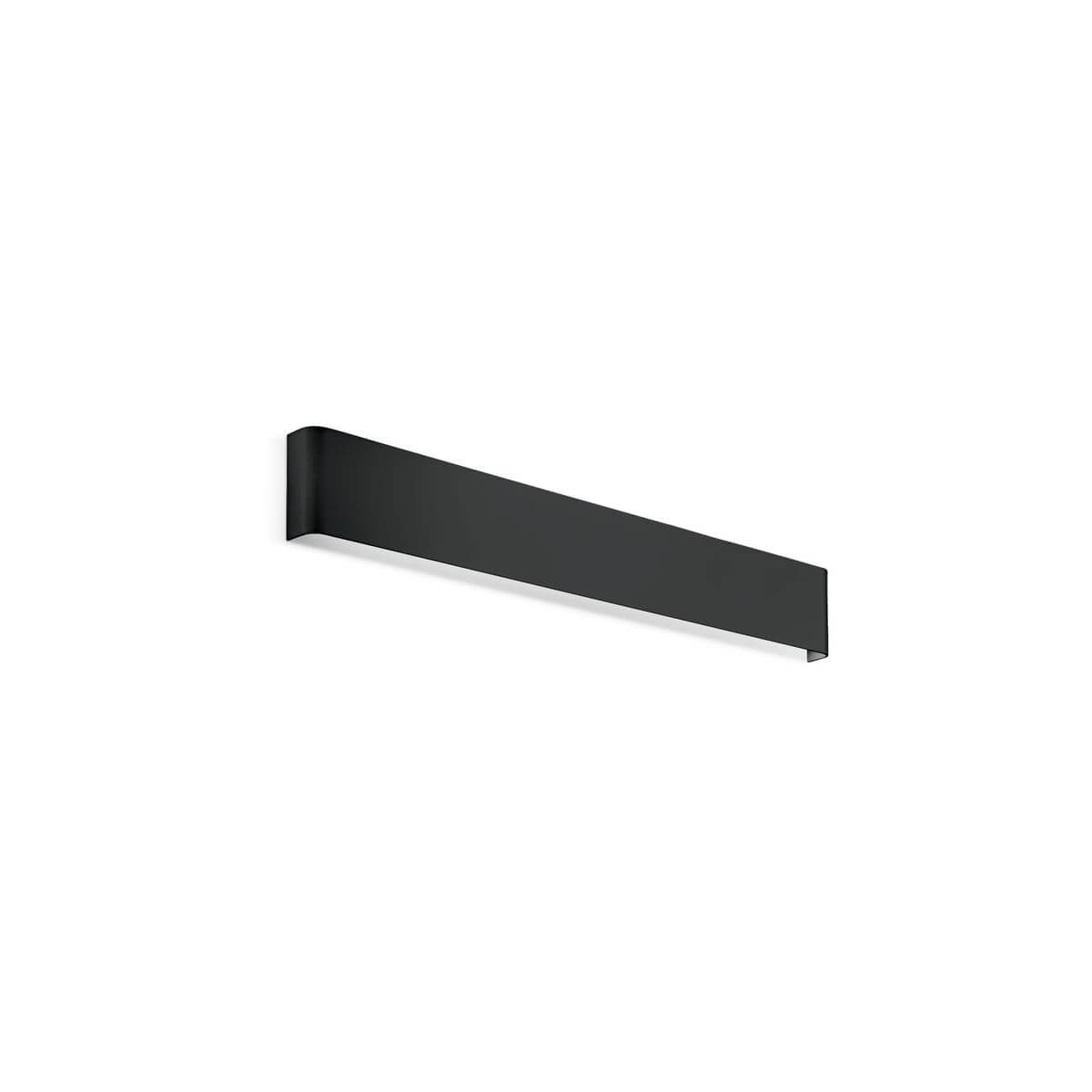 Applique murale noire rectangulaire vue de face sur fond blanc