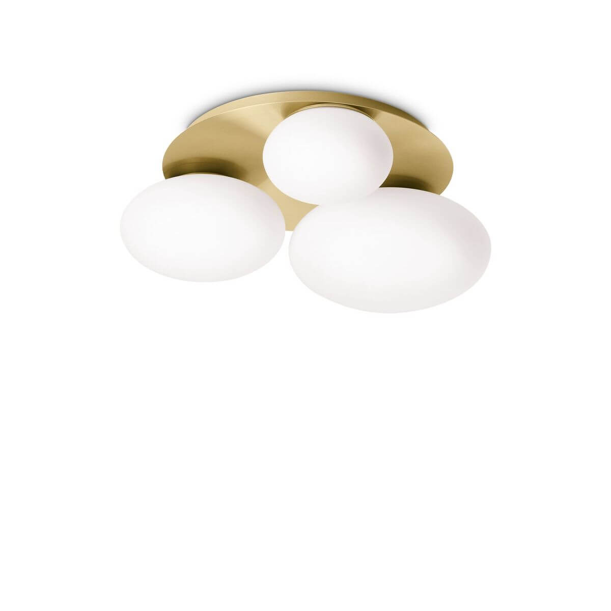 Plafonnier Ninfea 3 lumières laiton, verre