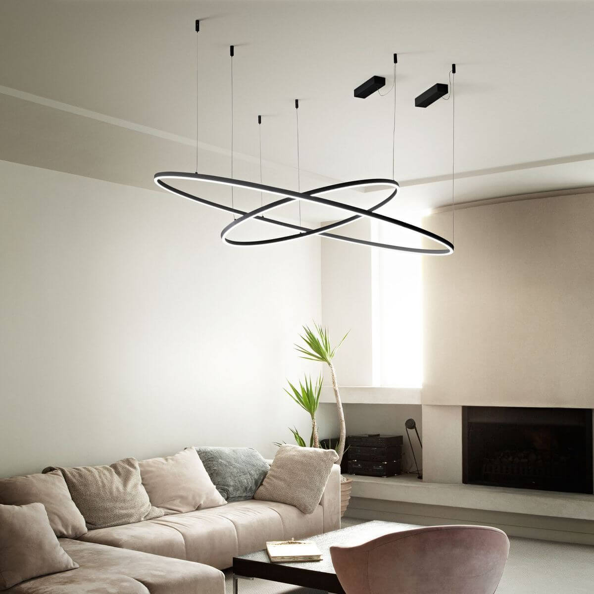 Suspension Oracle Slim noire, Ø 90 cm (304441)