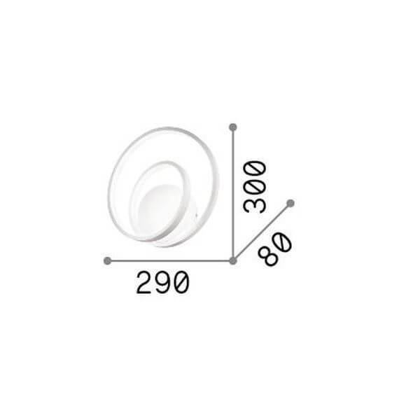 Schéma de dimensions indiquant 290 mm de largeur, 300 mm de hauteur et 80 mm de profondeur