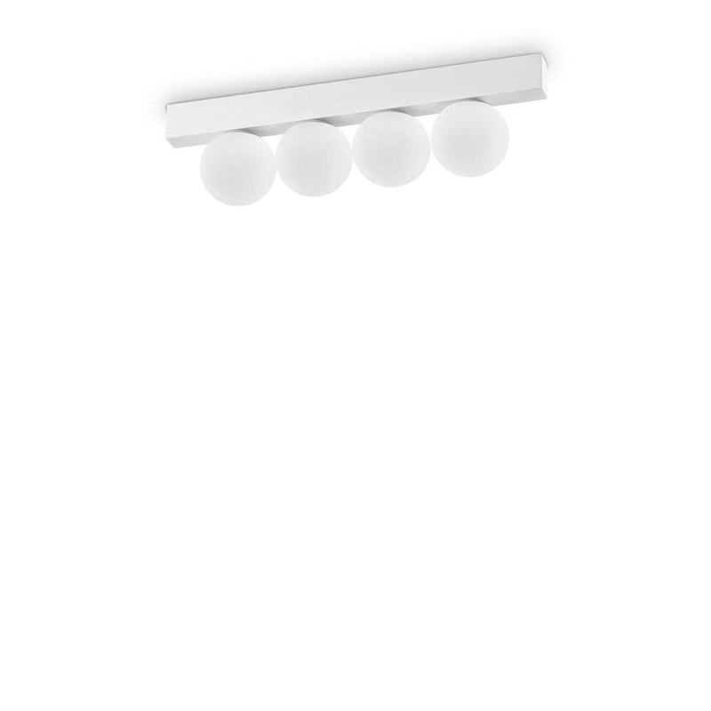 Plafonnier Ping Pong blanc, verre (328232)