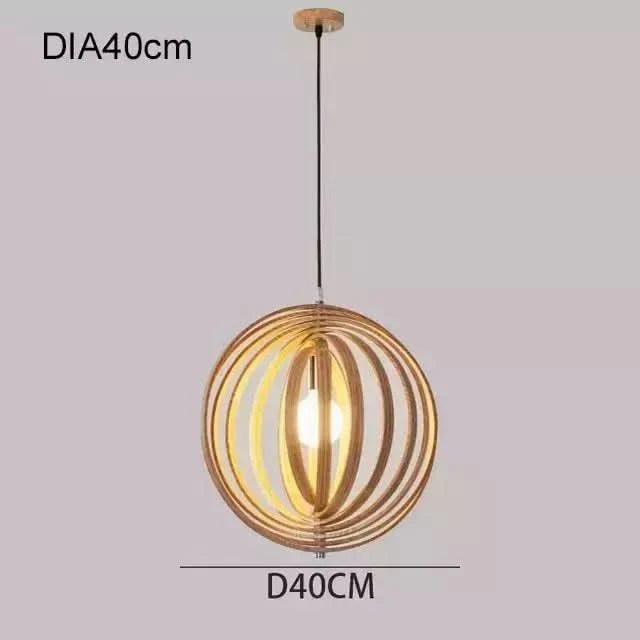 Dimensions de la suspension bois : diamètres 40, 50 et 60 cm