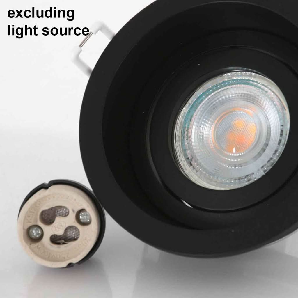 Spot encastré Pélite 3371ZW Noir | Designix - - https://designix.fr