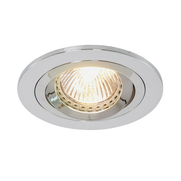Pélite Round Recessed Spotlight Brushed Steel