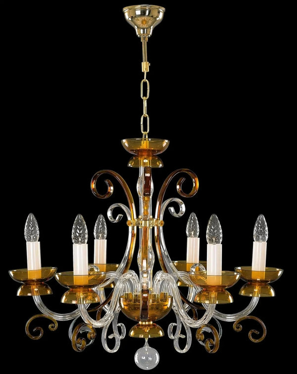 Glass chandelier