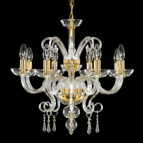 Clear glass chandelier AL059