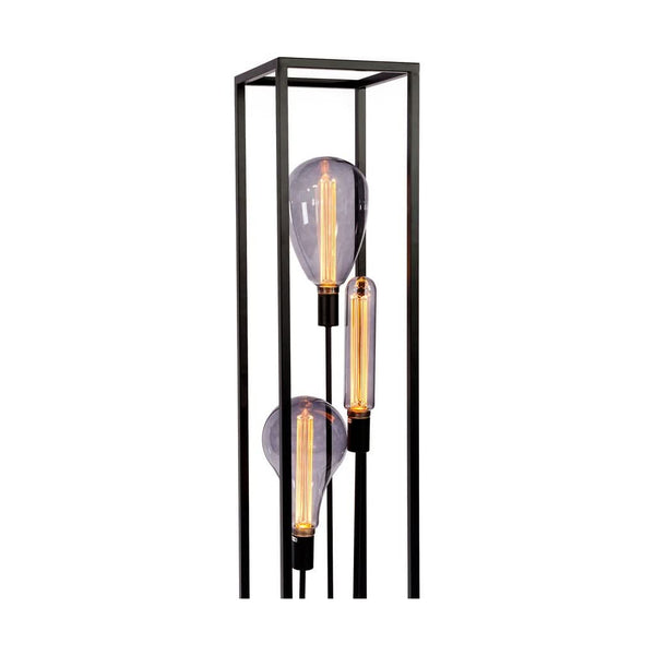 3-Light Black Metal Floor Lamp | Kasbah