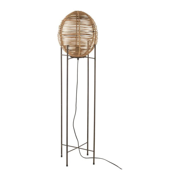 Natural Rattan Metal Floor Lamp