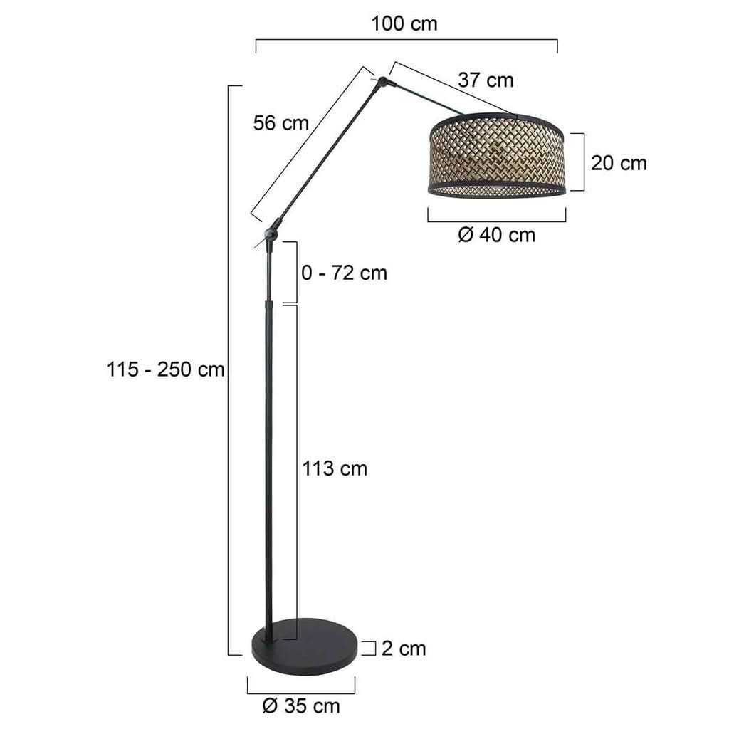 Lampadaire sur Pied Rotin | Nyla - Designix Lampadaire