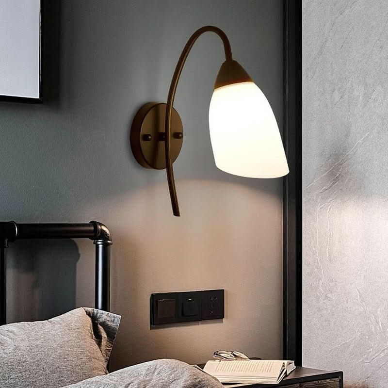 Lampe Applique Chevet Verre | Faro - Designix Applique Murale Noir | Coupe Biseau
