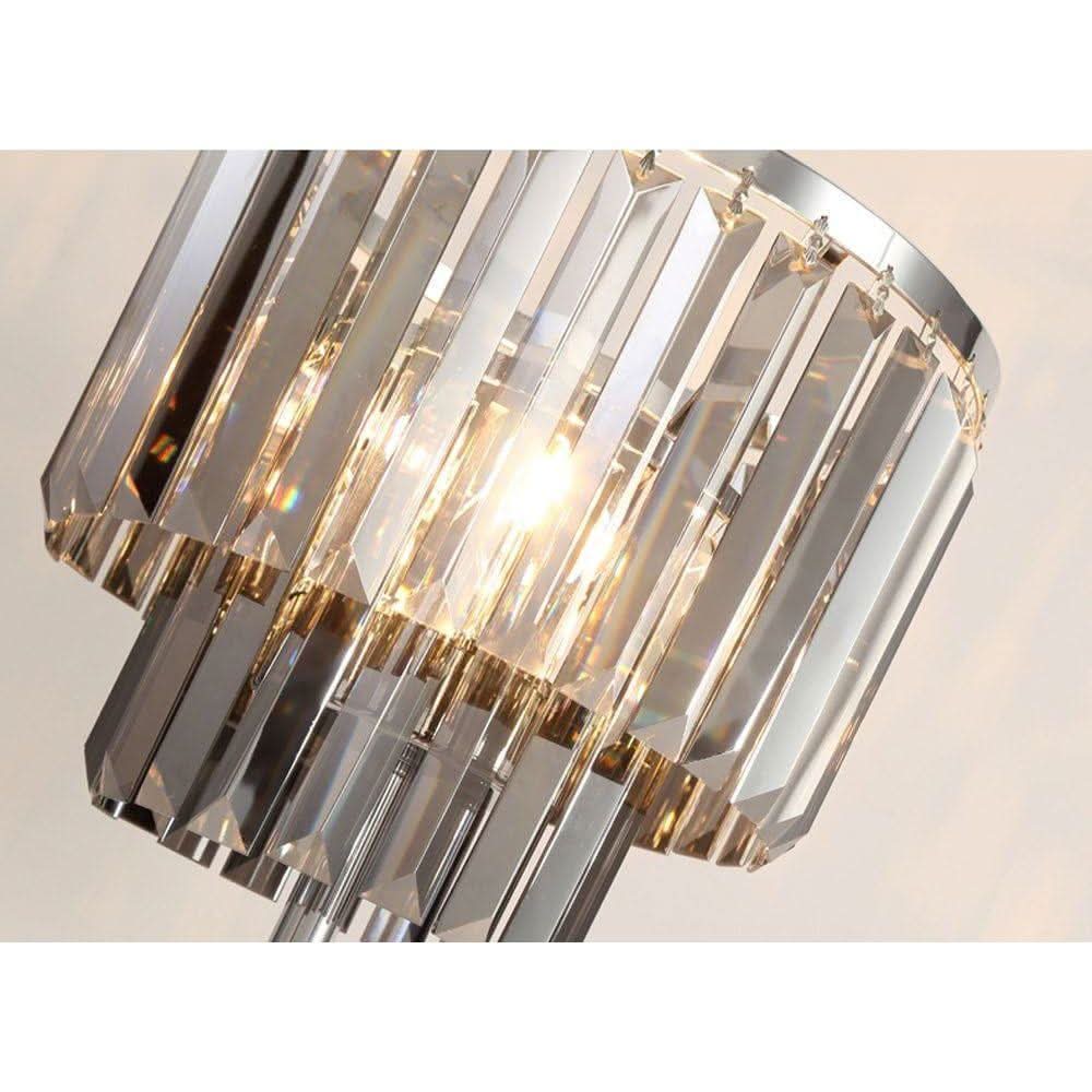 Lampe Chic de Salon | Éclat Cristallin - Designix Lampe de chevet Gris Fumé