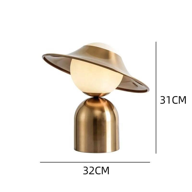 Lampe Chinoise Dorée en Métal | Aura Impérial - Designix Lampe de chevet Blanc Chaud