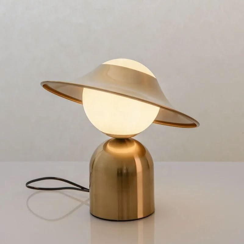 Lampe Chinoise Dorée en Métal | Aura Impérial - Designix Lampe de chevet Blanc Chaud