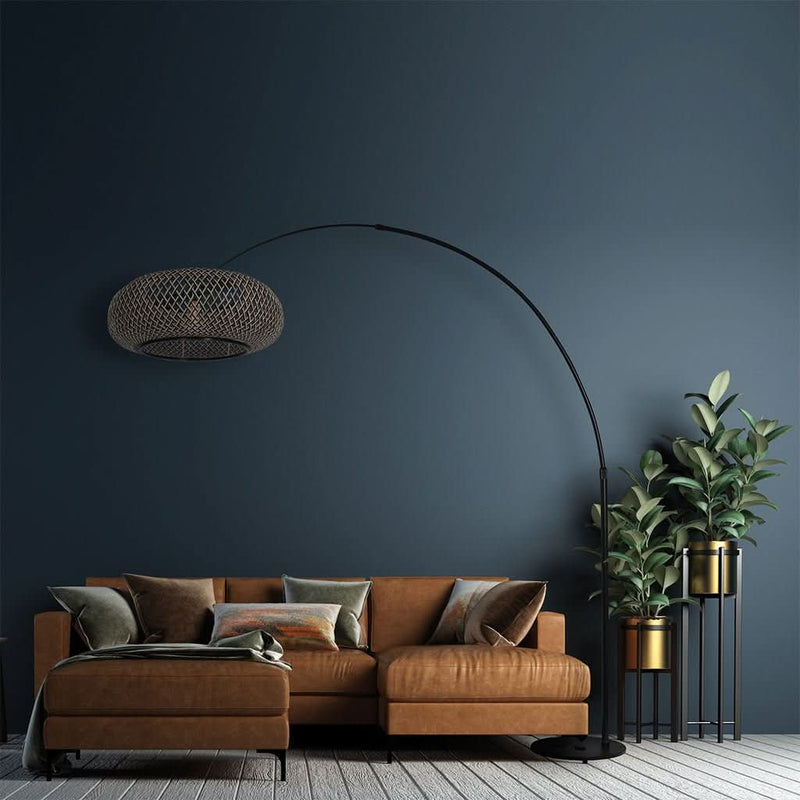 Black Bamboo Floor Lamp | Dyle