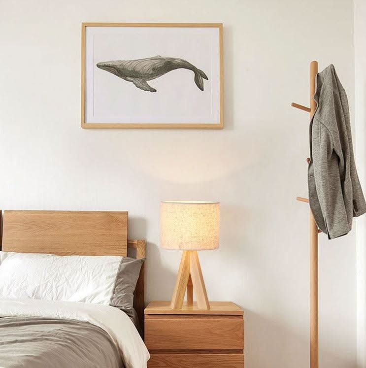 Lampe de Table Bois | Sérénité Naturelle - Designix Lampe de chevet Blanc