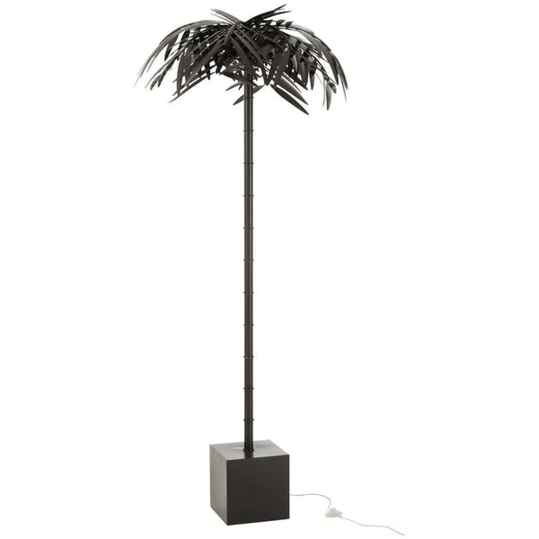 Black Metal Leaf Floor Lamp