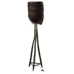 Large Brown Wooden Lamp