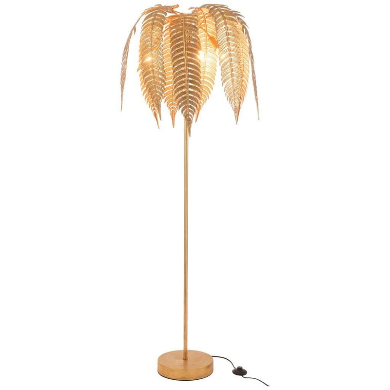Gold Leaf Metal Lamp