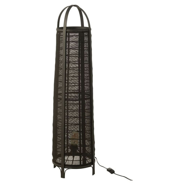 Black Cotton Bamboo Lamp