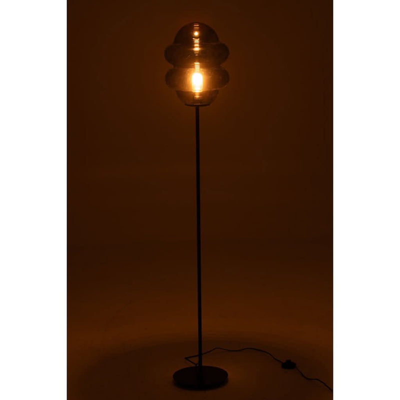 Grey Glass Floor Lamp