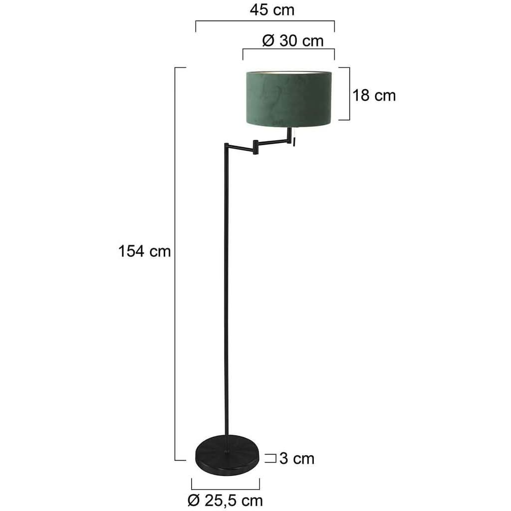Lampe Sur Pied Bella Noir | Gyla - Designix Lampadaire