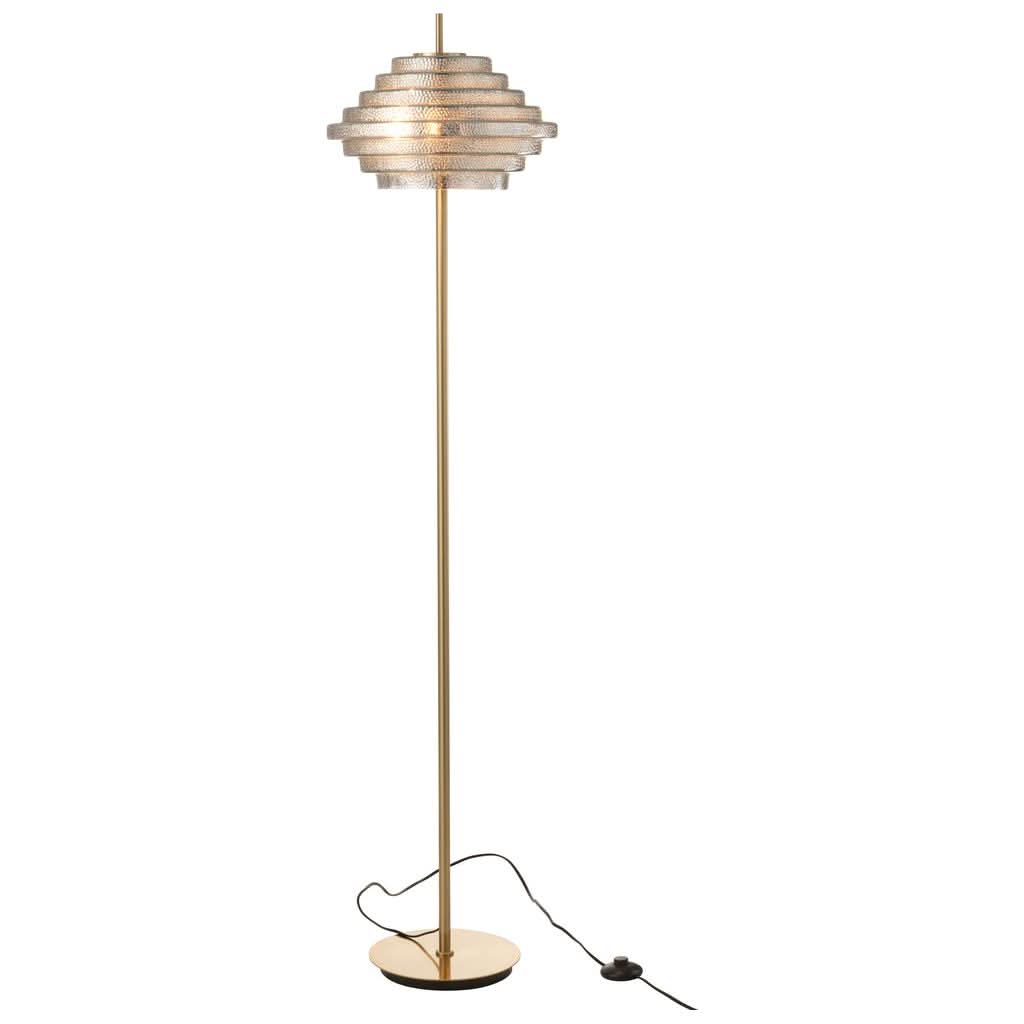 Lampe Sur Pied Dorée Fumée - Designix