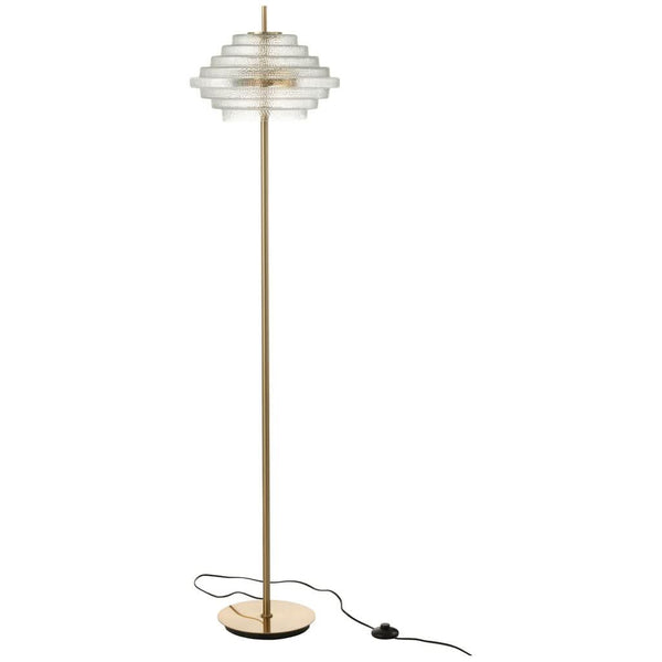 Gold Floor Lamp Clear Glass