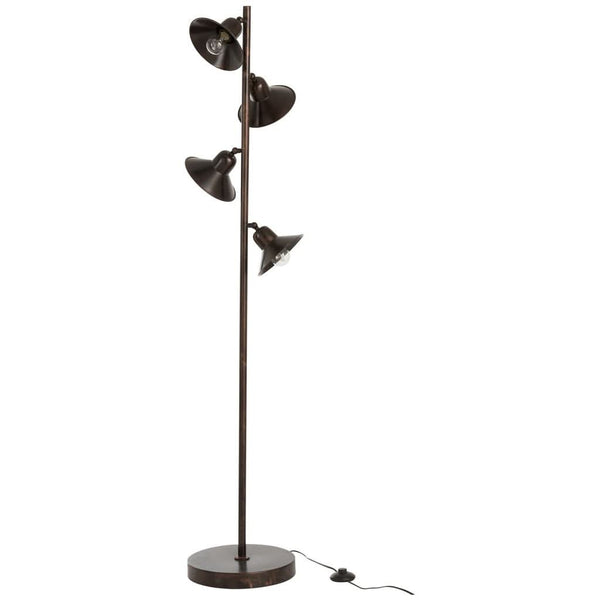 Dark Brown Iron Floor Lamp