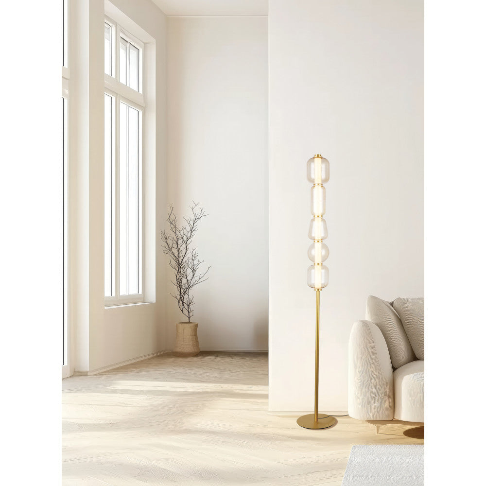 Lampe sur Pied ZAMBELIS 17W DESIGN Or Mat 23063