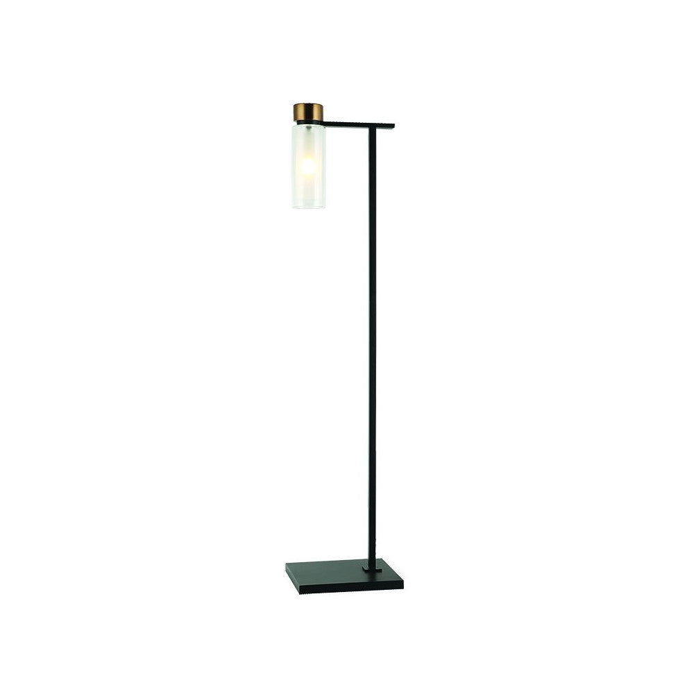 Lampe sur pied ZAMBELIS E14 DESIGN Noir Sable et Laiton Sans Source 22136