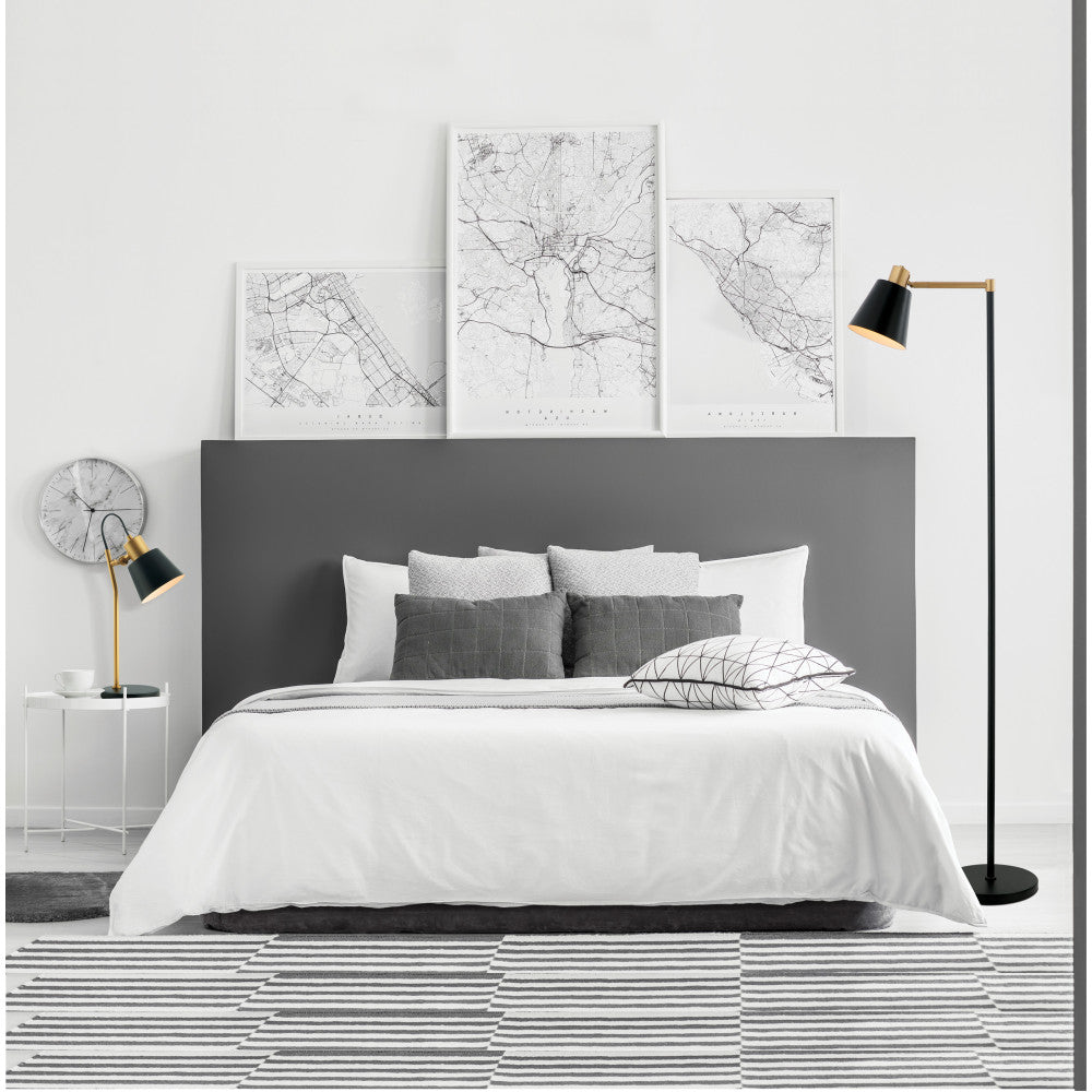 Lampe sur table ZAMBELIS D130 E14 DESIGN Noir Mat et Dore Mat Sans Source 20217
