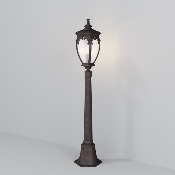 Flower outdoor bronze light fixture