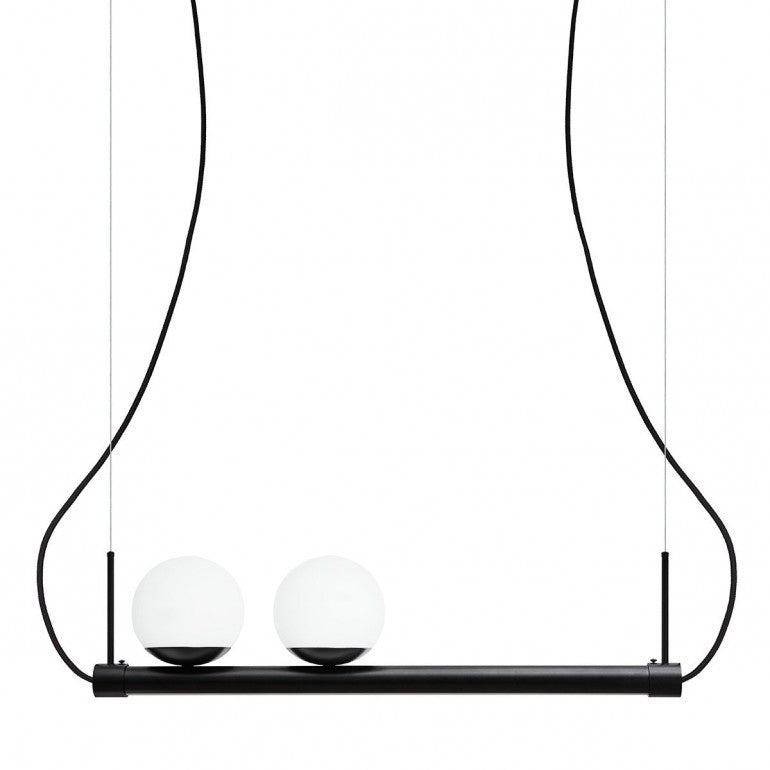 Suspension luminaire LIGNE Noir
