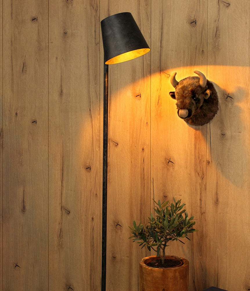 Lampadaire Colt rouille et gris, H 160 cm