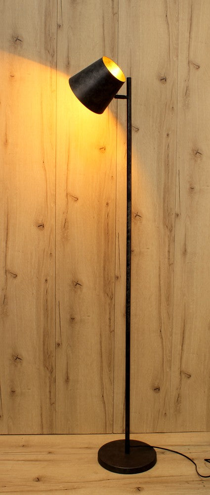 Lampadaire Colt rouille et gris, H 160 cm